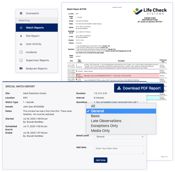 Life Check Systems Sample Form